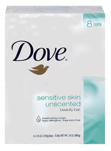 Bar Soap, 4.25 Oz, Unscented, Gentle, PK72