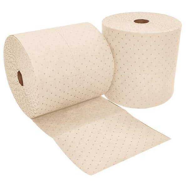Sorbents, 53 gal/pk, Oil Absorbed, Tan, Polypropylene, 2 PK