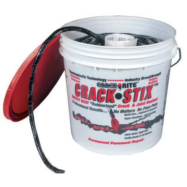Crack Filler, 8 lb, Pail, Crack Rite, Asphalt, Black