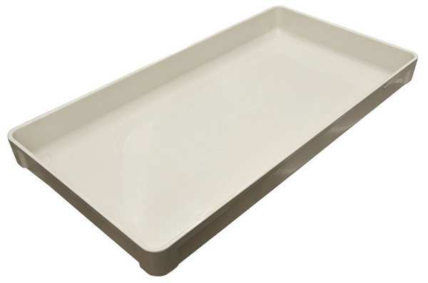 Stacking Container, White, Fiberglass Reinforced Composite, 30 3/8 in L, 15 7/8 in W, 2 3/4 in H