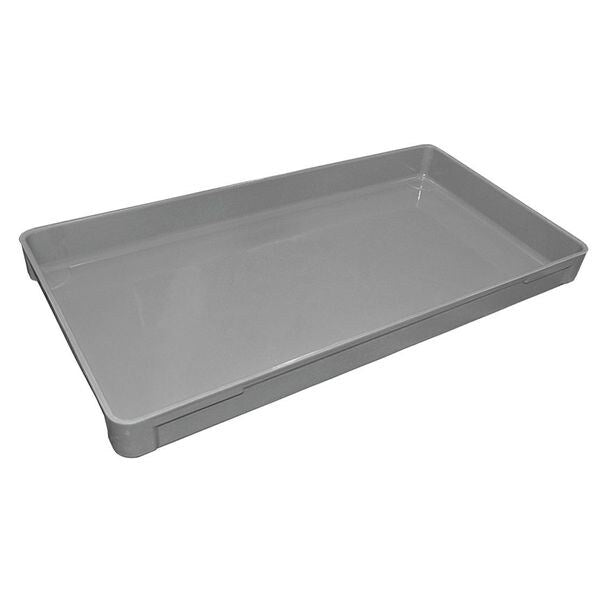 Stacking Container, Gray, Fiberglass Reinforced Composite, 30 3/8 in L, 15 7/8 in W, 2 3/4 in H