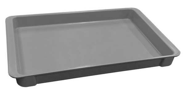 Stacking Container, Gray, Fiberglass Reinforced Composite, 18 3/4 in L, 11 7/8 in W, 1 3/4 in H