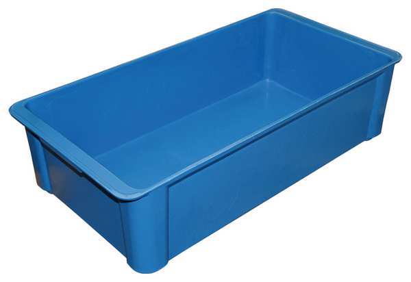 Stacking Container, Blue, Fiberglass Reinforced Composite, 23 3/8 in L, 12 in W, 6 in H