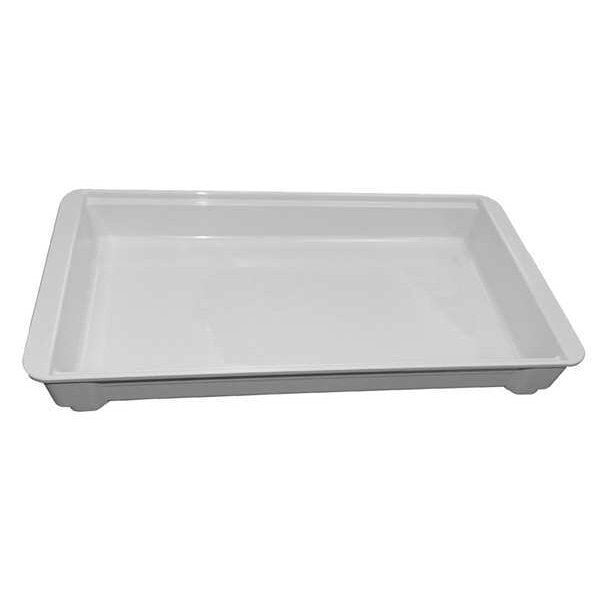 Stacking Container, White, Fiberglass Reinforced Composite, 20 3/4 in L, 11 1/4 in W, 2 3/8 in H