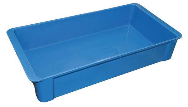 Stacking Container, Blue, Fiberglass Reinforced Composite, 23 3/8 in L, 12 in W, 4 3/8 in H