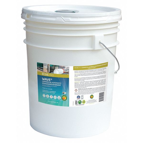 Automatic Dishwashing Liquid, Bucket, 5 gal, Concentrated, Unscented