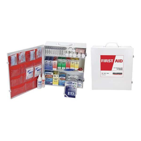 Bulk First Aid Cabinet, Metal, 100 Person