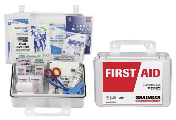 Bulk First Aid kit, Plastic, 25 Person