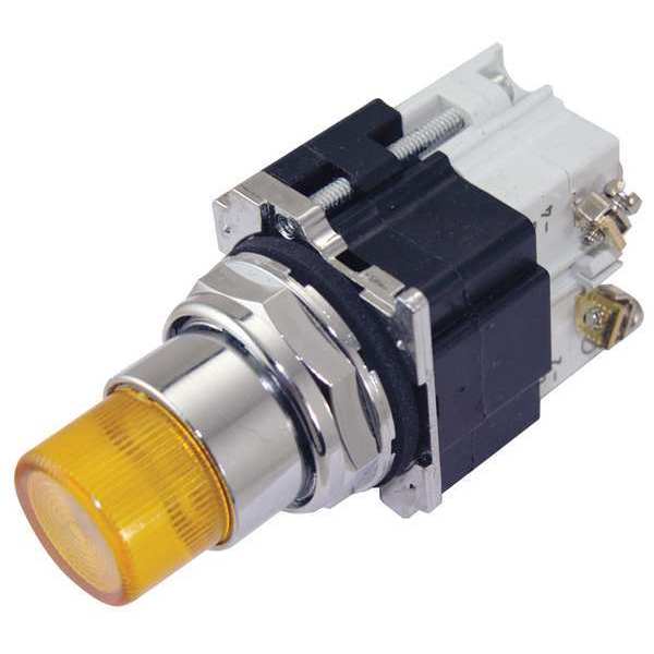 Illuminated Push Button, 30mm, Yellow