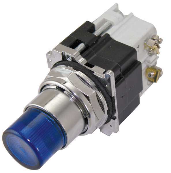 Illuminated Push Button, 30mm, Blue, Replacement Lamp: Mfr. No. 28-5187
