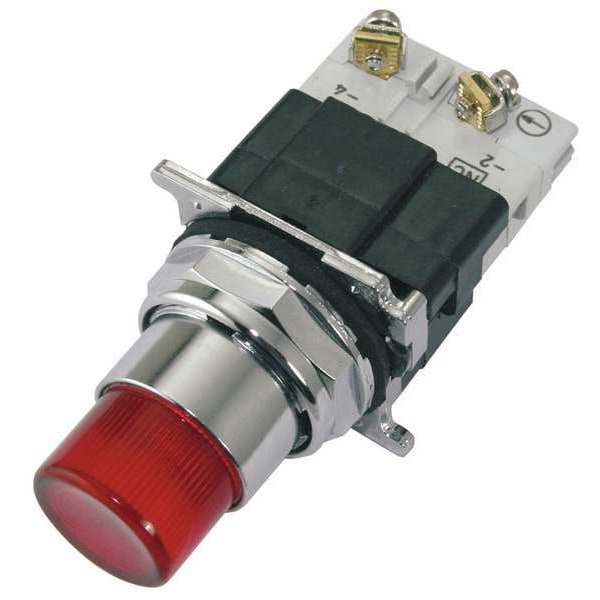 Illuminated Push Button, 30mm, 1NC, Red