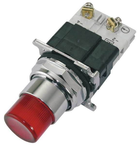 Illuminated Push Button, 30mm, 1NO/1NC, Red
