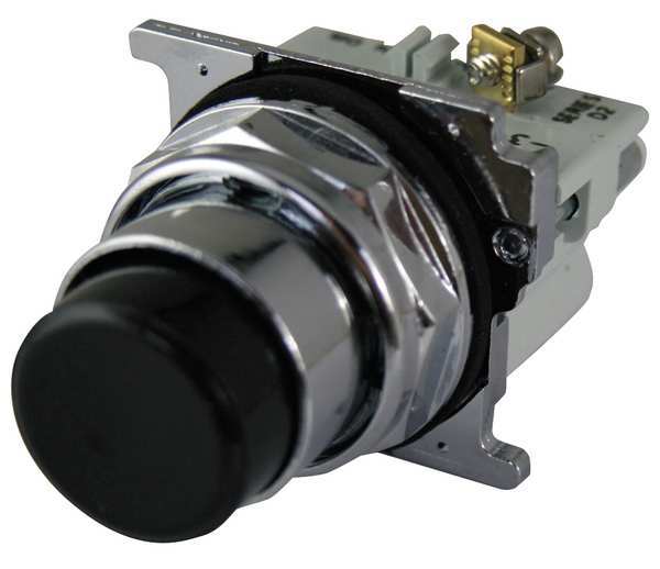 Non-Illuminated Push Button, 30mm, Black