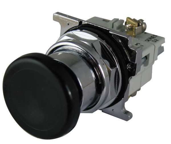 Non-Illuminated Push Button, 30mm, Black