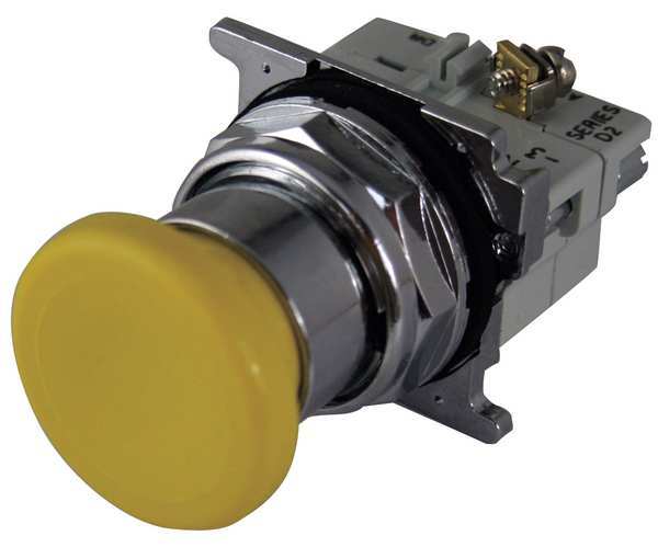 Non-Illuminated Push Button, Yellow
