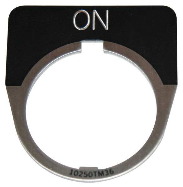 Legend Plate, Half Round, On, Black