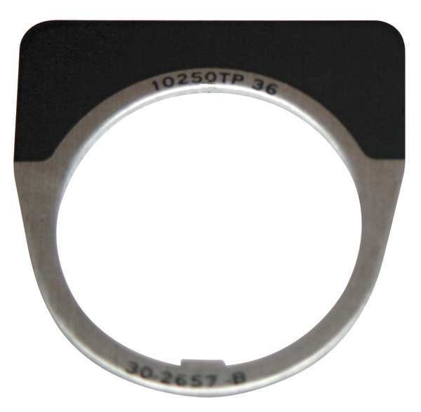 Cutler-Hammer Blank Legend Plate, Half Round, Black