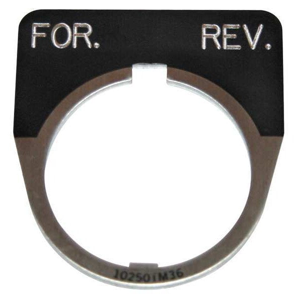 Cutler-Hammer Legend Plate, For Reverse, Black