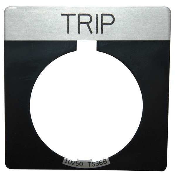 Legend Plate, Square, Trip, Black