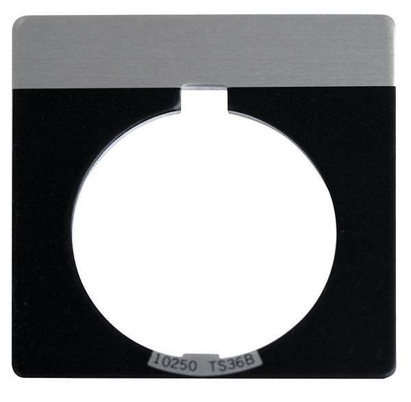 Blank Legend Plate, Half Round, Black