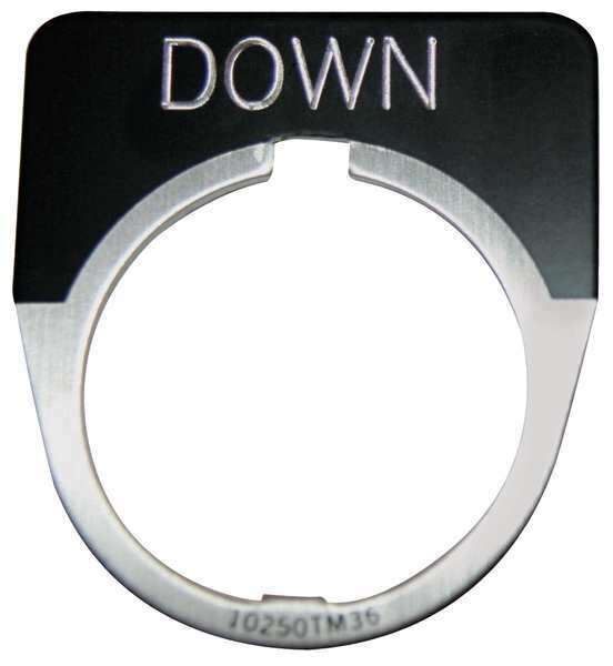 Legend Plate, Half Round, Down, Black