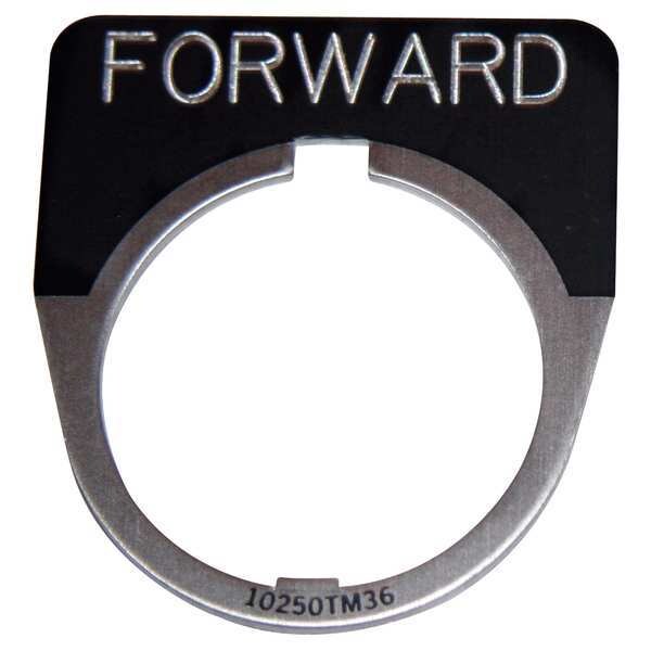 Cutler-Hammer Legend Plate, Half Round, Forward, Black