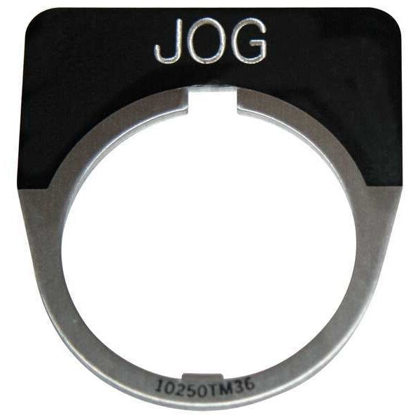 Cutler-Hammer Legend Plate, Half Round, Jog, Black
