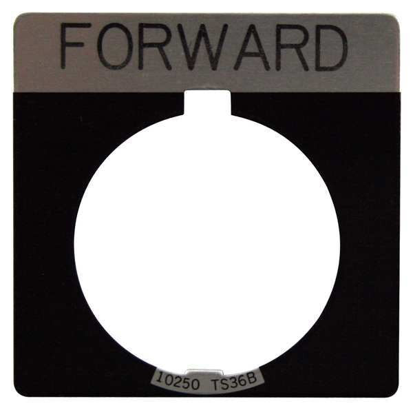 Cutler-Hammer Legend Plate, Square, Forward, Black
