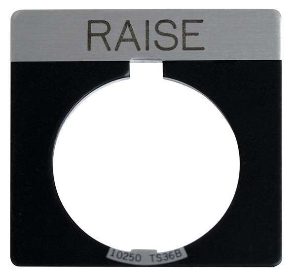 Legend Plate, Square, Raise, Black