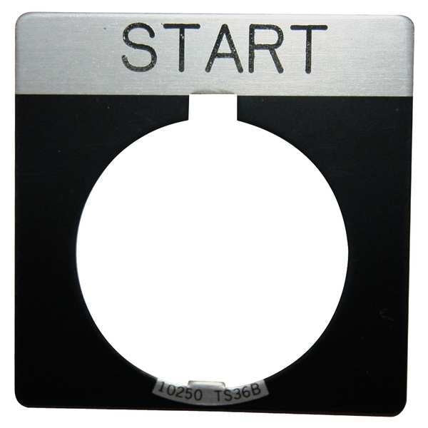 Cutler-Hammer Legend Plate, Square, Start, Black