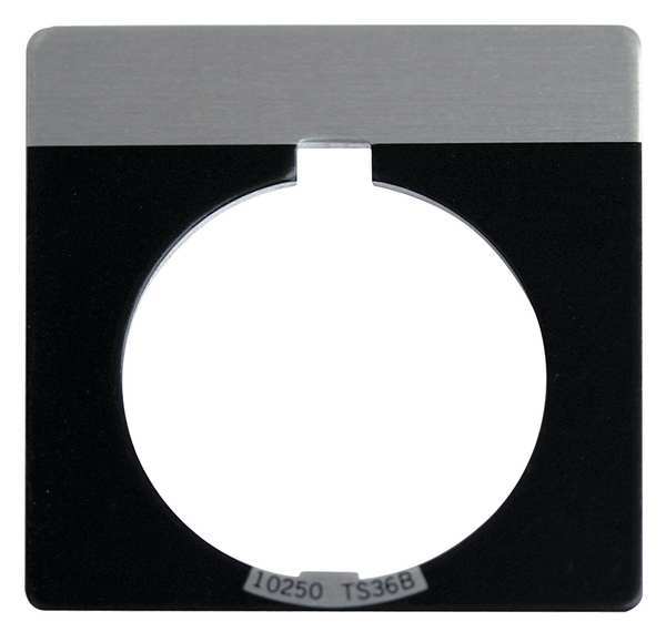 Cutler-Hammer Blank Legend Plate, Square, Black