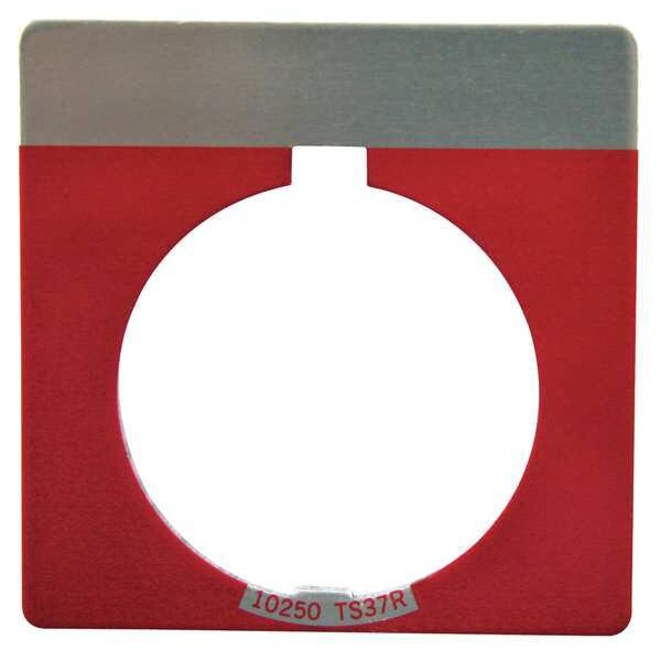 Cutler-Hammer Blank Legend Plate, Square, Red
