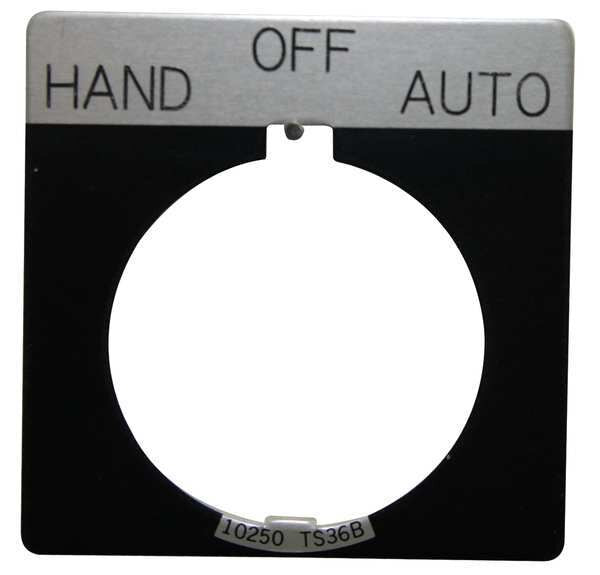 Cutler-Hammer Legend Plate, Hand Off Automatic, Black