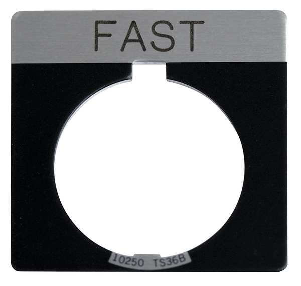 Legend Plate, Square, Fast, Black