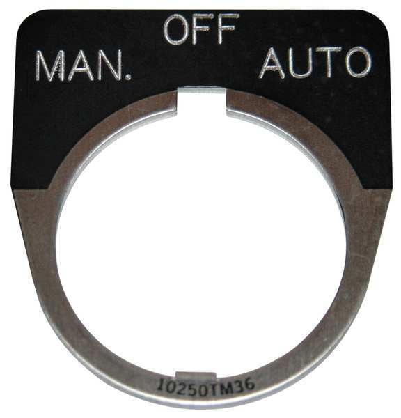 Cutler-Hammer Legend Plate, Manual Off Automatic, Black