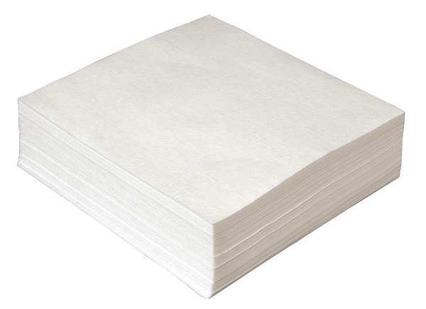 Dry Wipe, White, Pack, Polyester, Rayon Blend, Contamination Control, Spill Pick-Up, 1 PK