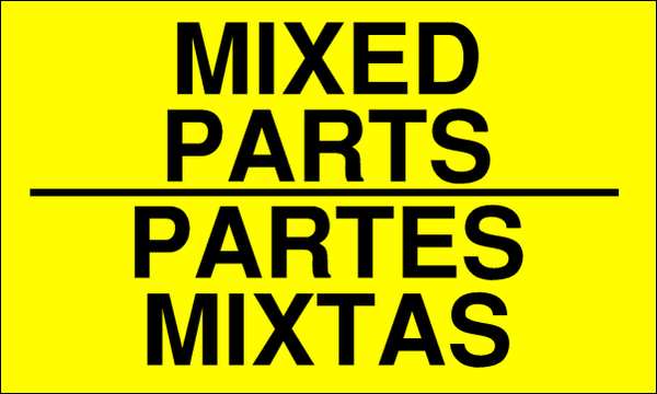 Shipping Labels, Black, Red/Yellow, PK500