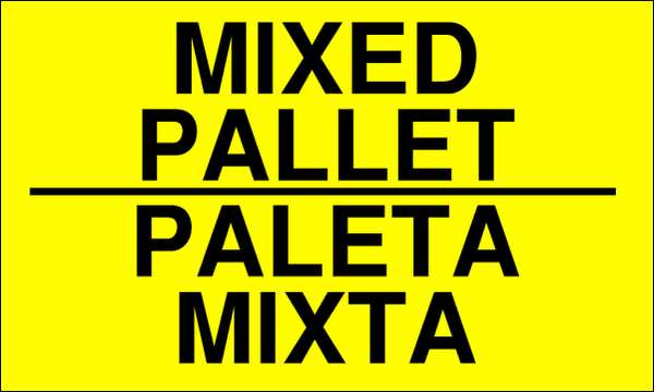 Shipping Labels, Black, Red/Yellow, PK500