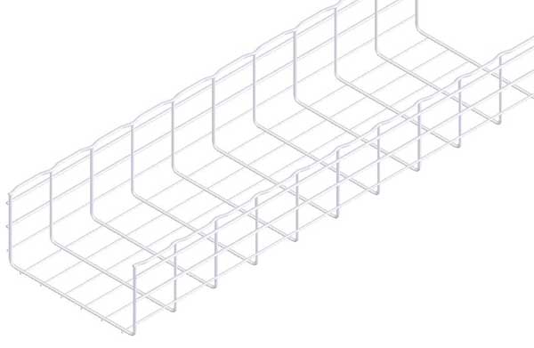 Wire Mesh Cable Tray, 12x6In, 10 Ft