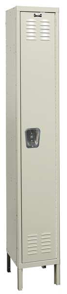 Wardrobe Locker, 12 in W, 18 in D, 78 in H, (1) Tier, (1) Wide, Tan