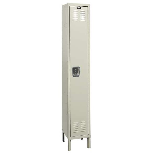 Wardrobe Locker, 18 in W, 21 in D, 78 in H, (1) Tier, (1) Wide, Tan