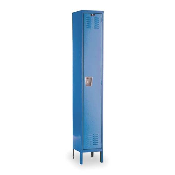 Wardrobe Locker, 12 in W, 18 in D, 78 in H, (1) Tier, (1) Wide, Marine Blue