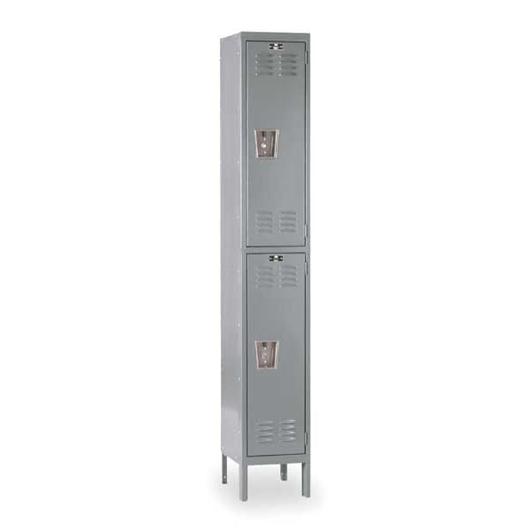 Wardrobe Locker, 15 in W, 18 in D, 78 in H, (1) Wide, (2) Openings, Dark Gray