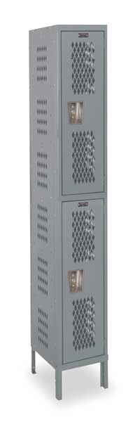Wardrobe Locker, 18 in W, 18 in D, 78 in H, (1) Wide, (2) Openings, Dark Gray
