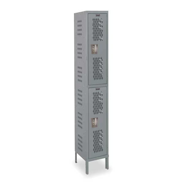 Wardrobe Locker, 12 in W, 18 in D, 78 in H, (1) Wide, (2) Openings, Dark Gray