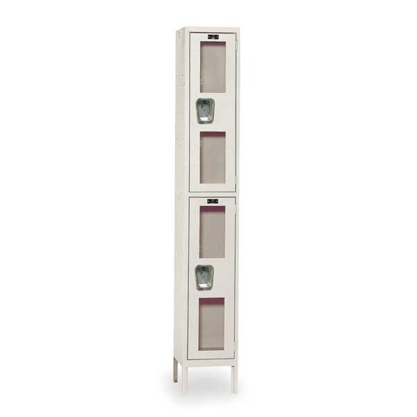 Wardrobe Locker, 12 in W, 12 in D, 78 in H, (1) Wide, (2) Openings, Tan