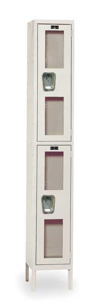 Wardrobe Locker, 12 in W, 15 in D, 78 in H, (1) Wide, (2) Openings, Tan