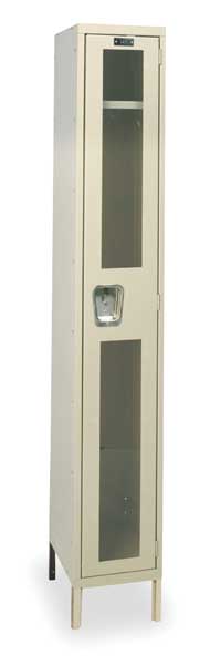 Wardrobe Locker, 12 in W, 18 in D, 78 in H, (1) Tier, (1) Wide, Tan