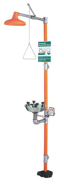 Drench Shower With Face/Eyewash, 17 In. W