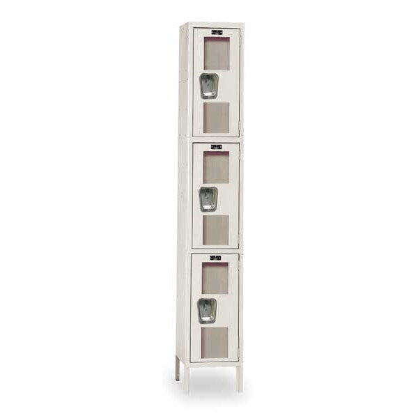 Wardrobe Locker, 12 in W, 18 in D, 78 in H, (1) Wide, (3) Openings, Tan